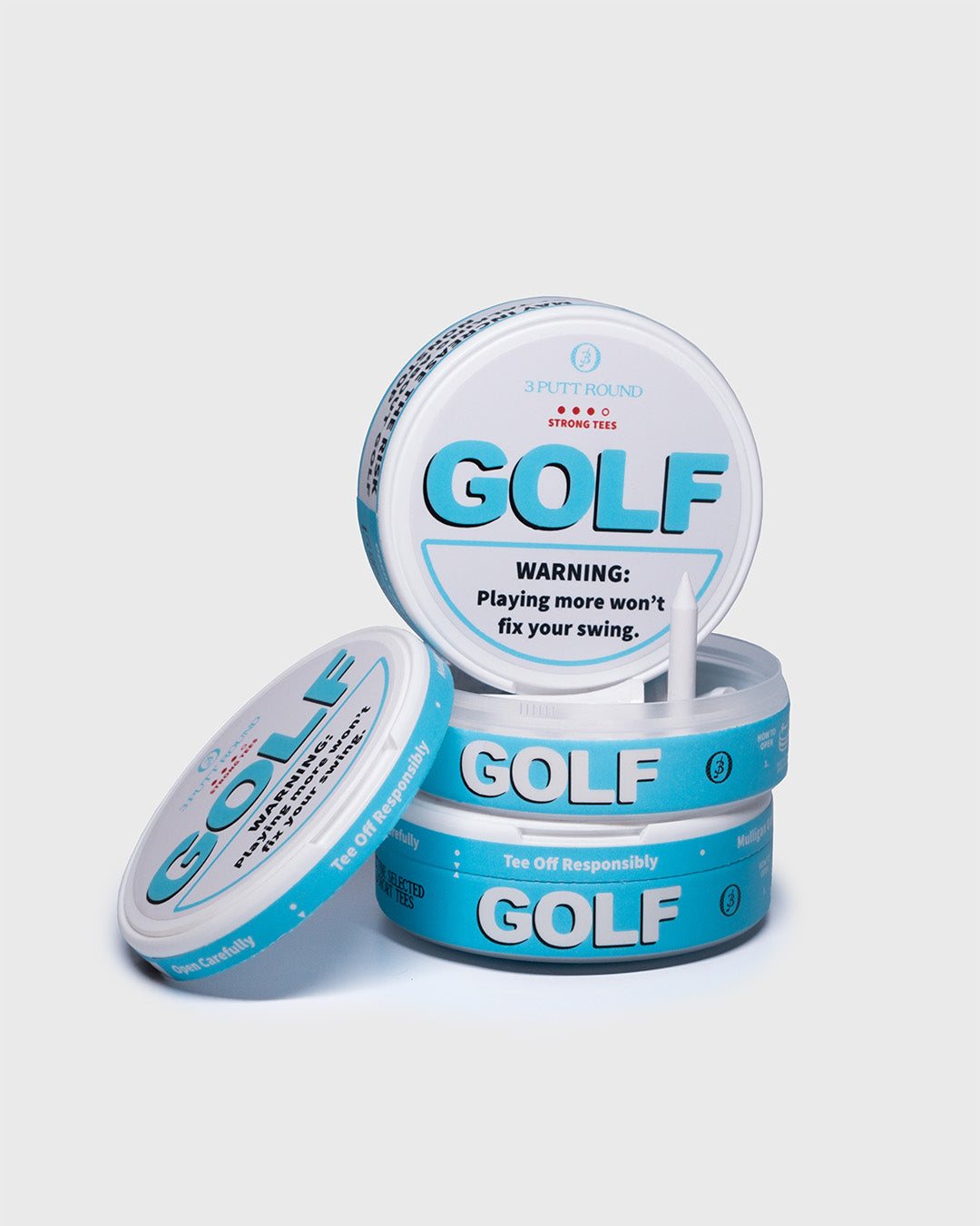 3 Putt Round — Blue Upper Decky Tee Packs