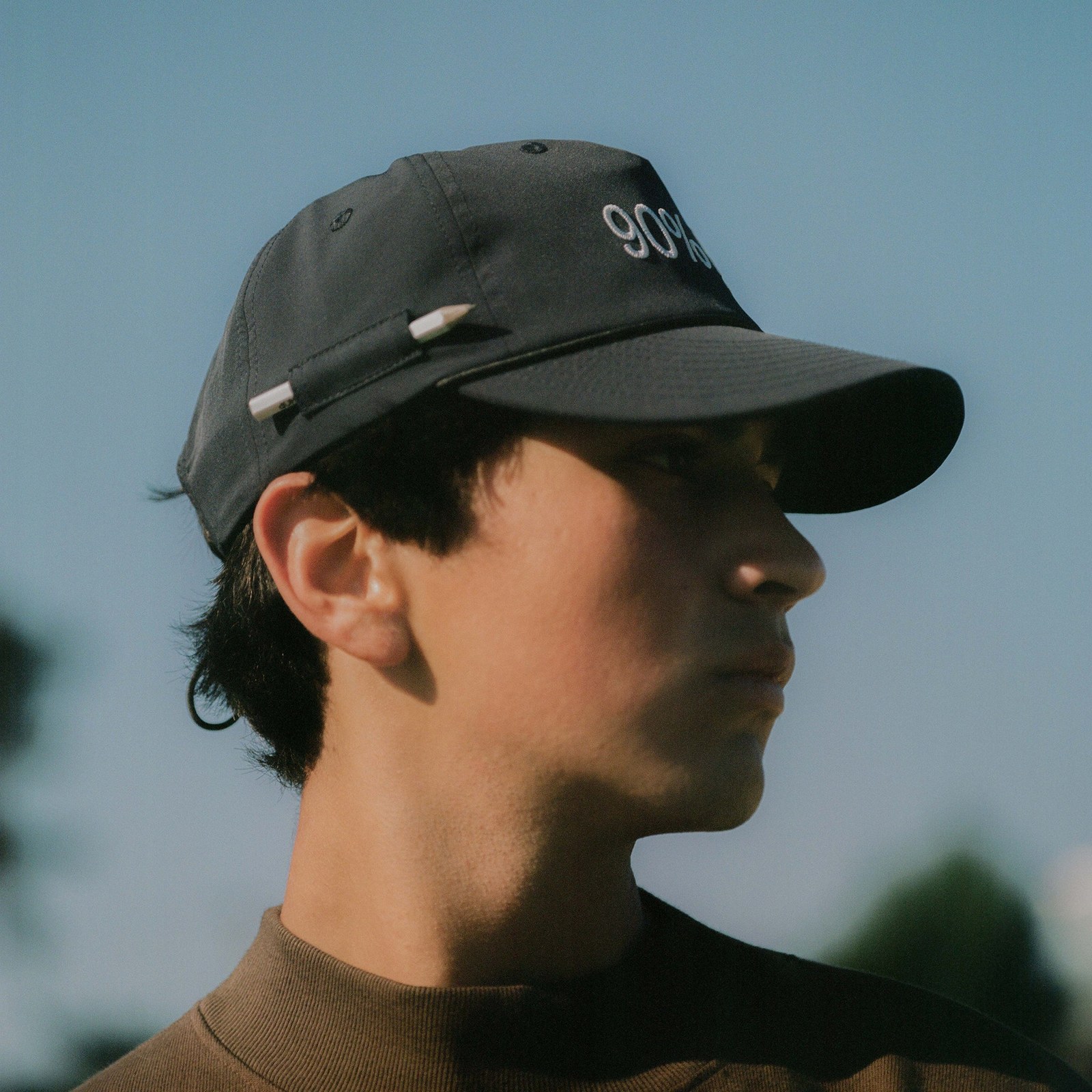 The Tree Hat in Navy worn in profile