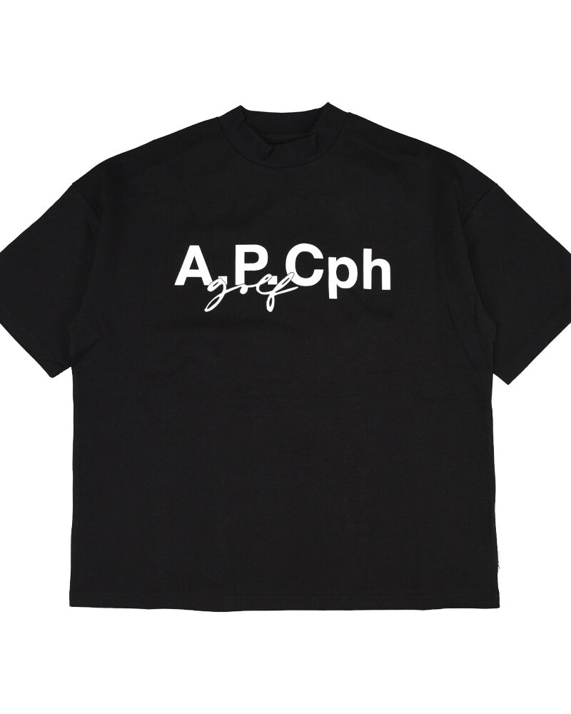 A.P.Cph/Golf half mock neck tee in black · view 1 of 4