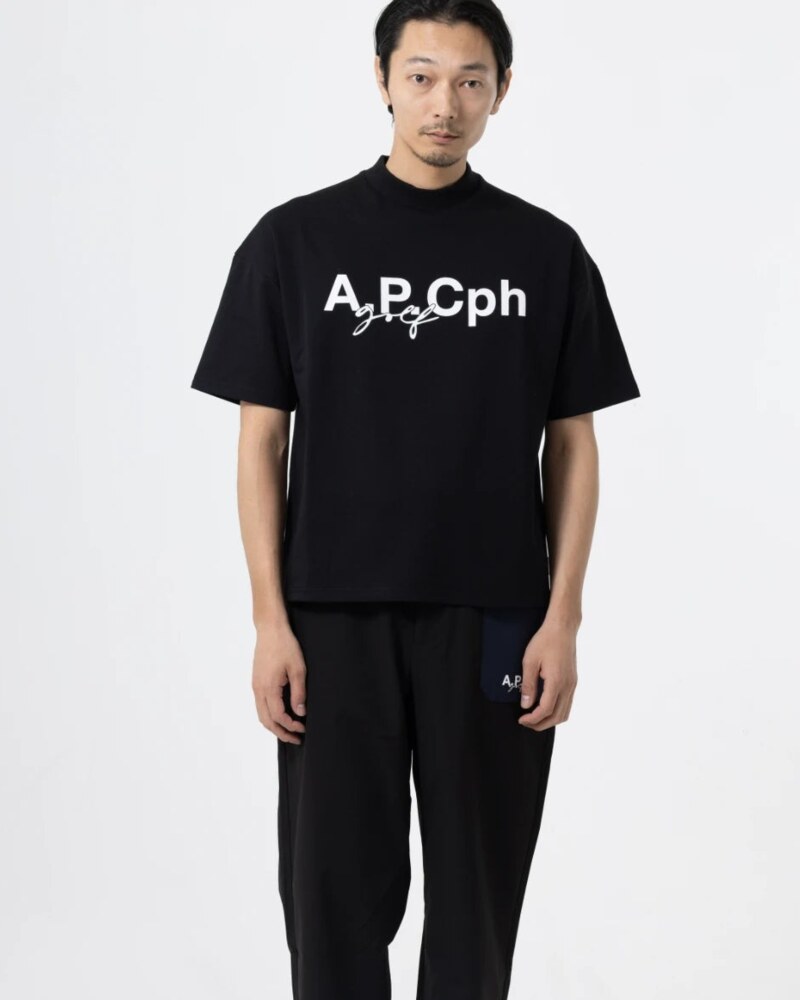 A.P.Cph/Golf half mock neck tee in black · view 2 of 4