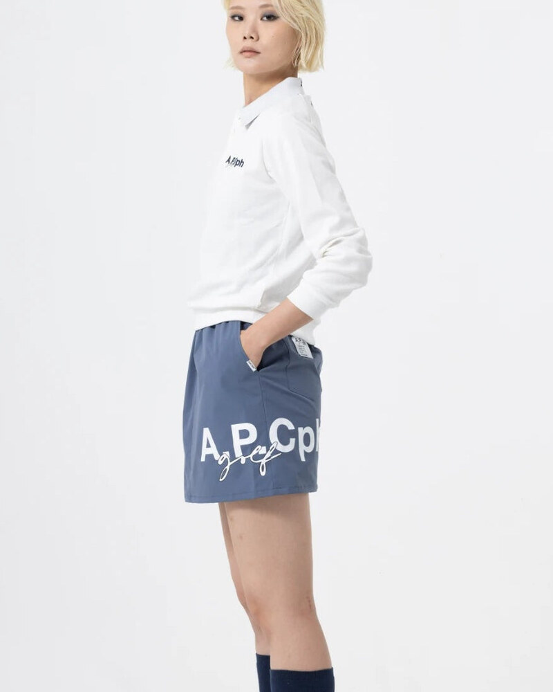 A.P.Cph/Golf adjustable skirt in navy and slate colour blocking · view 3 of 4