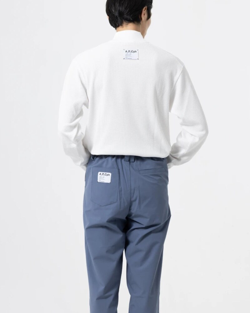 A.P.Cph/Golf thermal long sleeve mock neck tee in cream · view 3 of 4