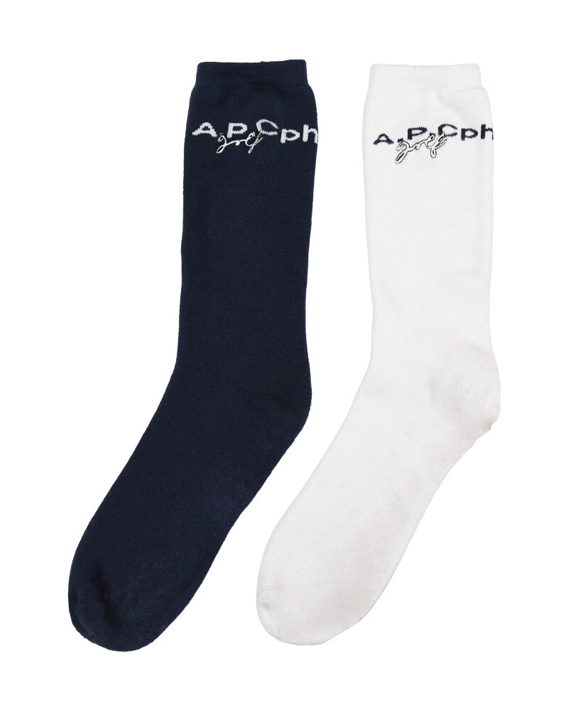 A.P.Cph/Golf women's two pack long socks in white and navy · view 1 of 4