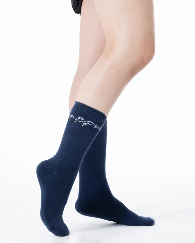 A.P.Cph/Golf women's two pack long socks in white and navy · view 3 of 4