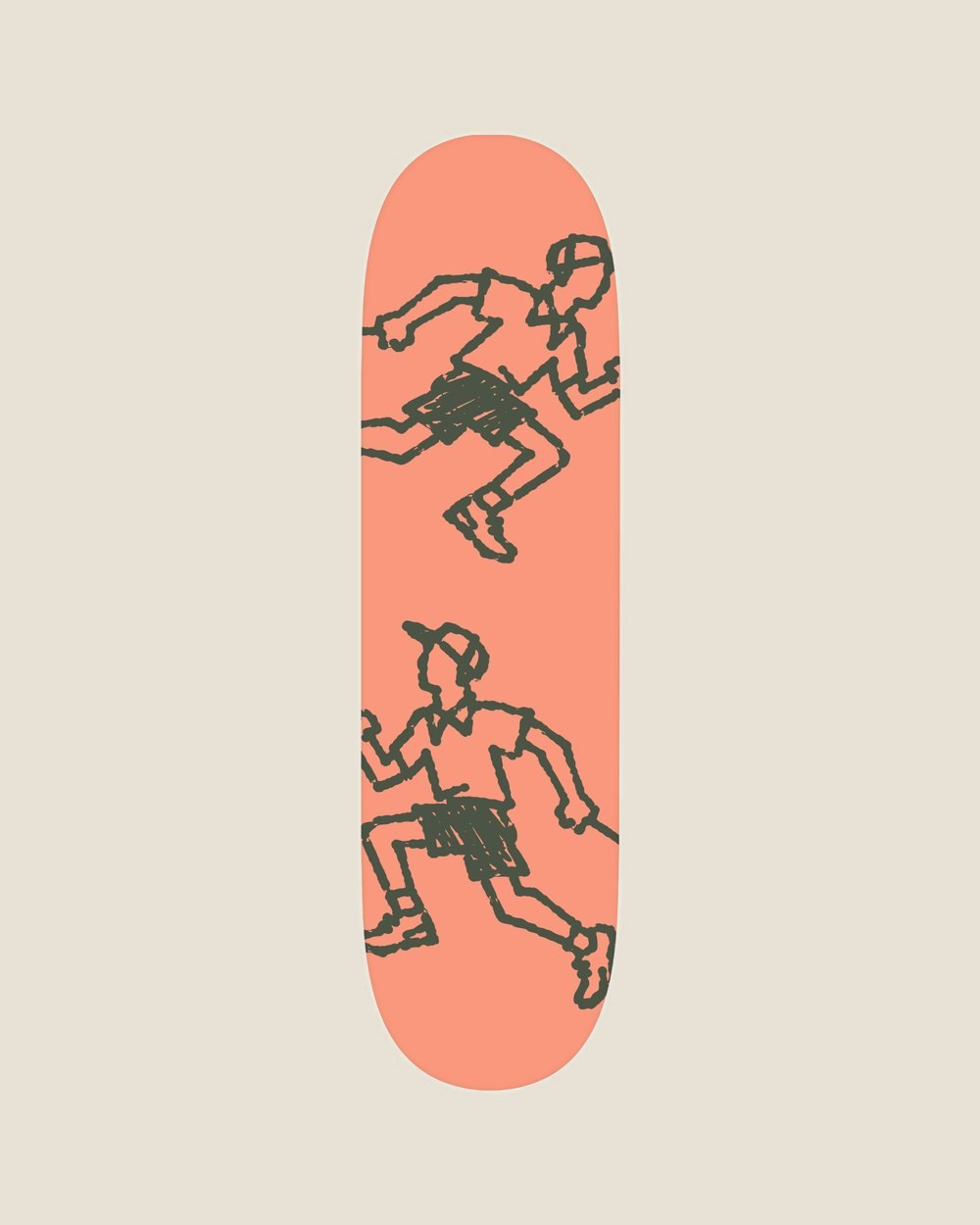 Hidden Links Society Society Skateboard Deck - Orange/Green · view 1 of 1