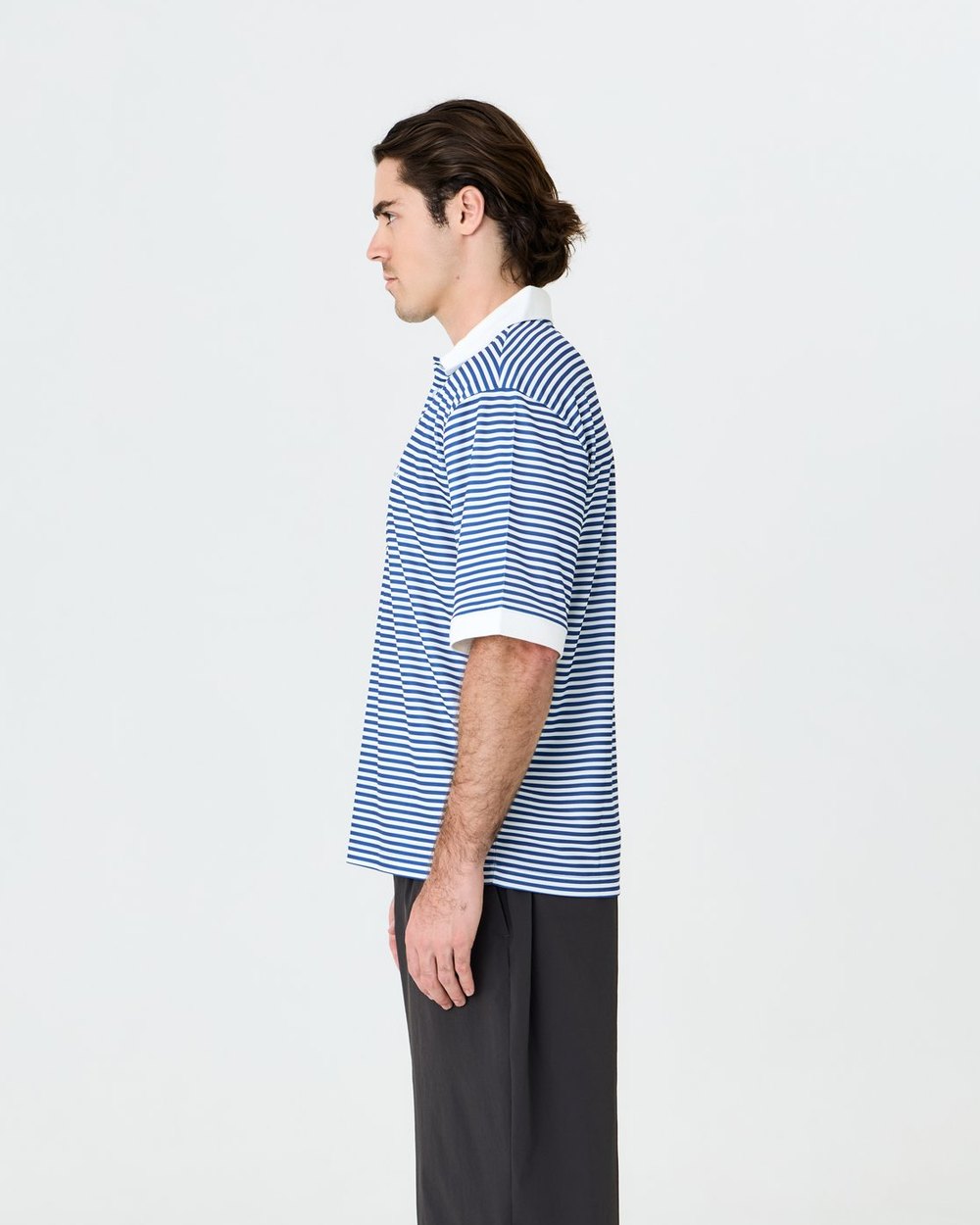 Left of Field Mornington Polo Blue/White Stripe · view 4 of 4