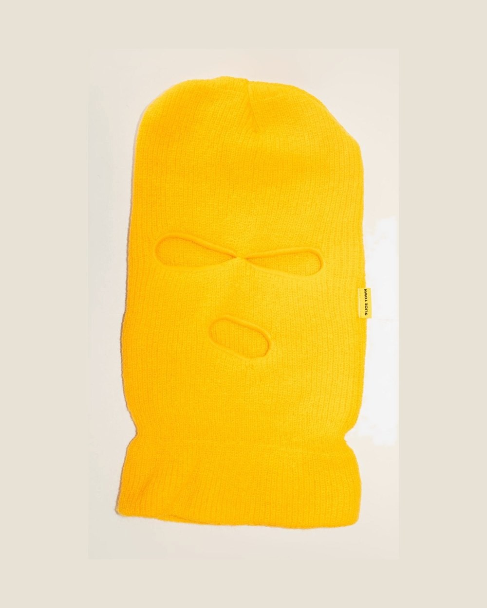 SLICE TOWN Knitted Golf Balaclava, Yellow · view 1 of 3