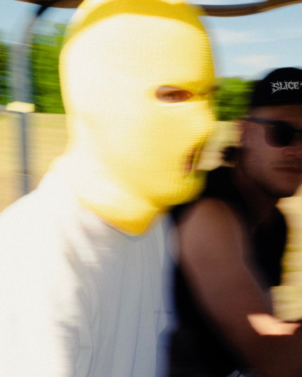 SLICE TOWN Knitted Golf Balaclava, Yellow · view 3 of 3
