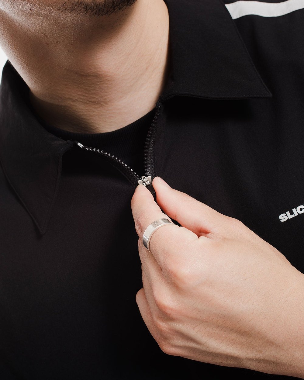 SLICE TOWN Short Sleeve Windbreaker, Charcoal · view 3 of 4