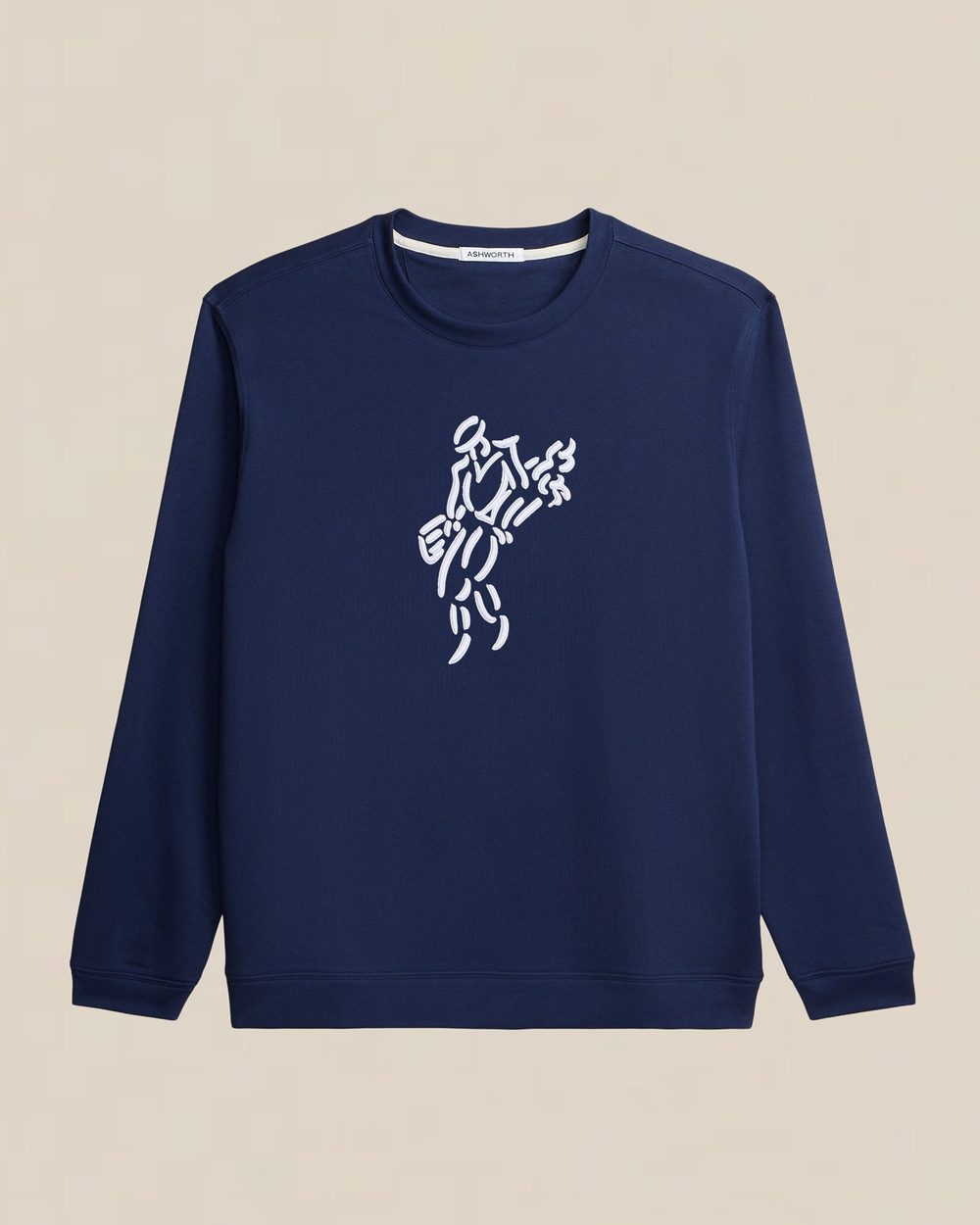 Ashworth Golfman Satin Stitch Crew · view 2 of 4