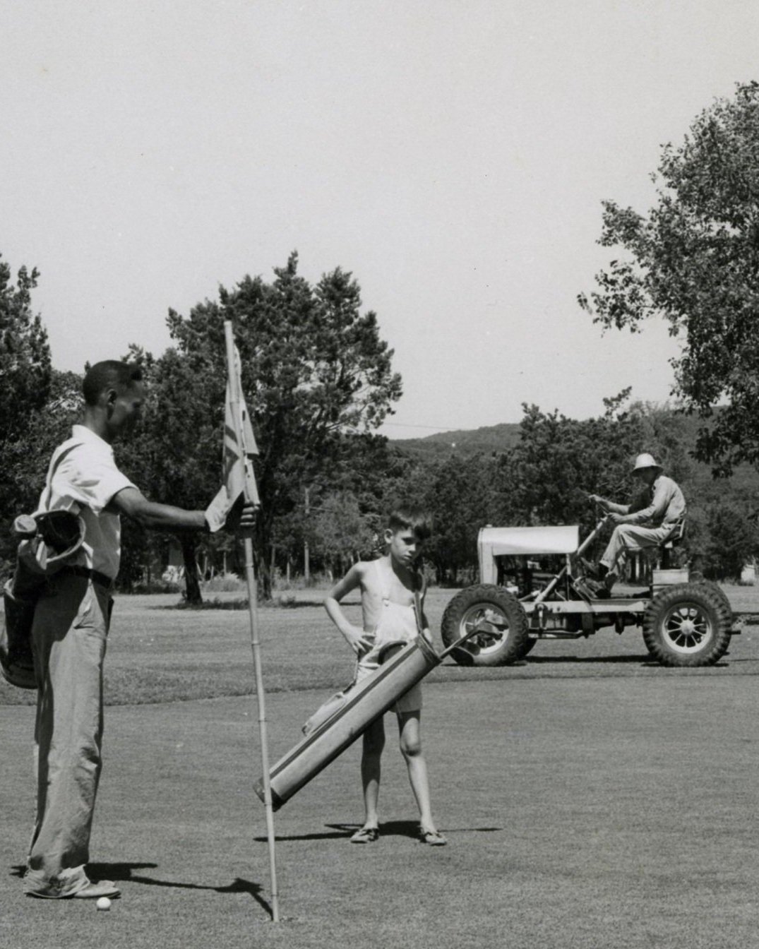 A historic photo of golfers on a Lions Municipal green