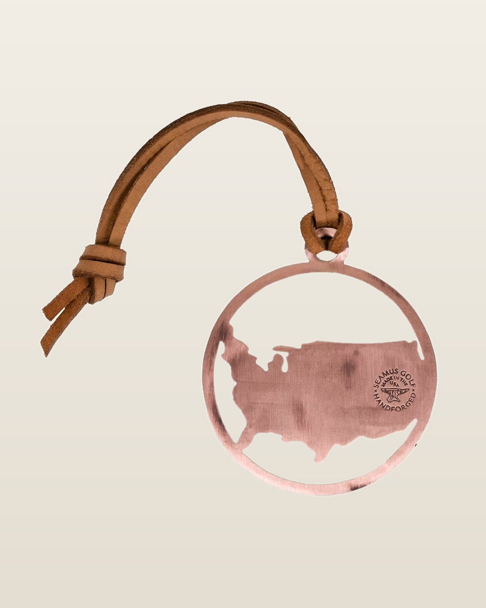Seamus Golf Hand Forged America Country Club Bag Tag, Copper · view 3 of 3