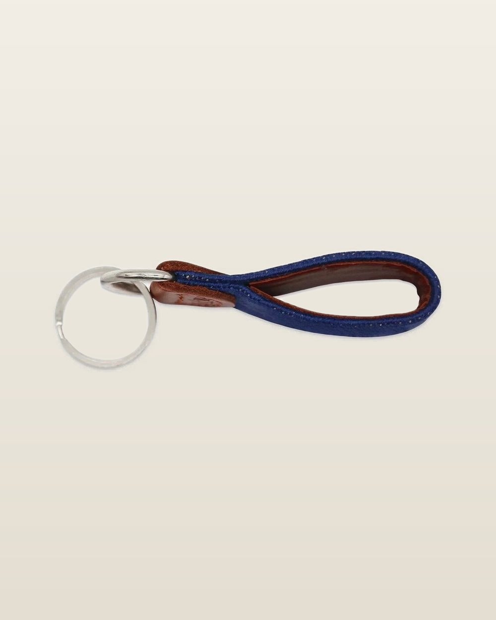 Smathers & Branson Monogrammed Azalea Key Fob, Dark Navy · view 2 of 2