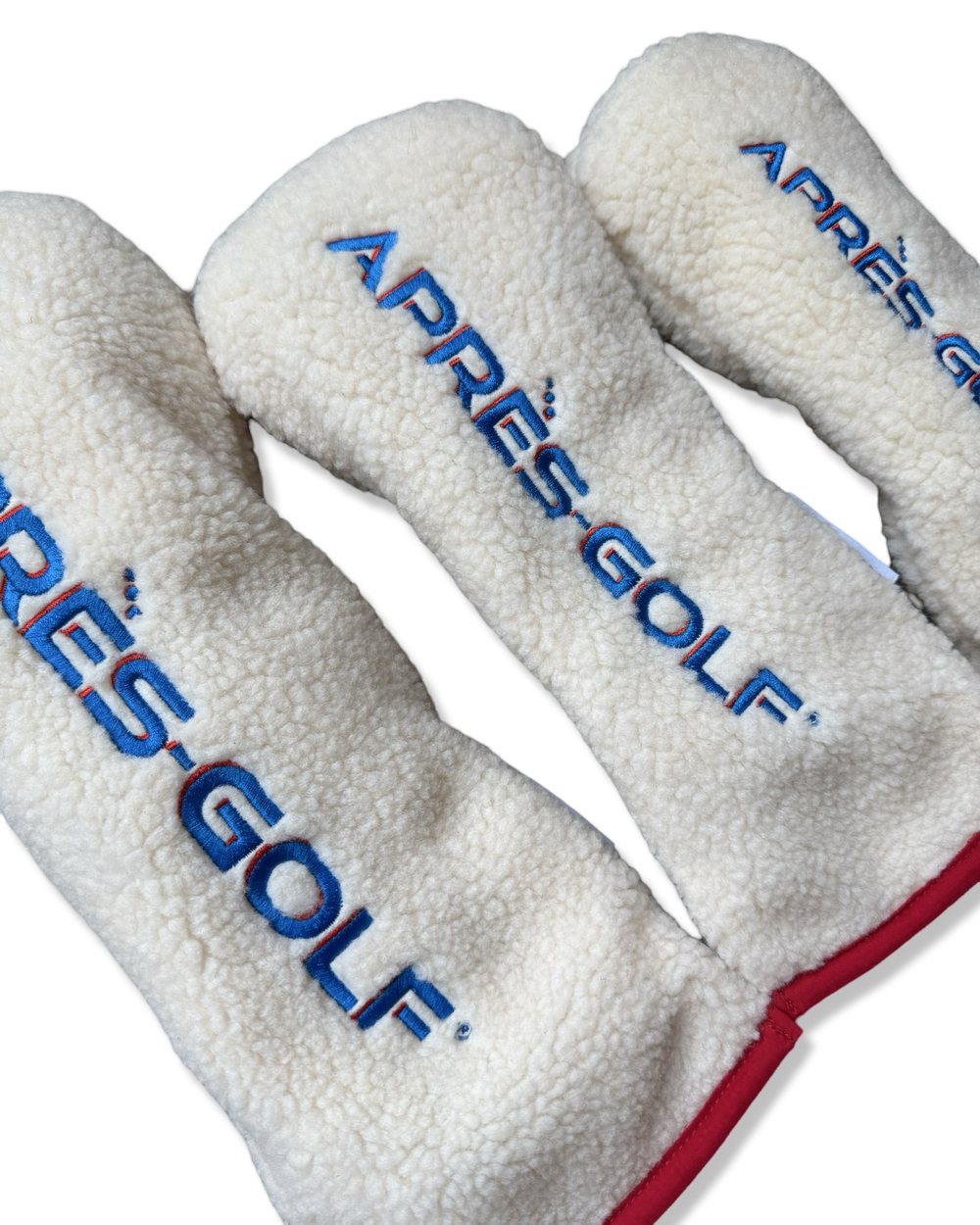 Après-Golf BIG RETRO Logo Cream Sherpa Headcover · view 3 of 4