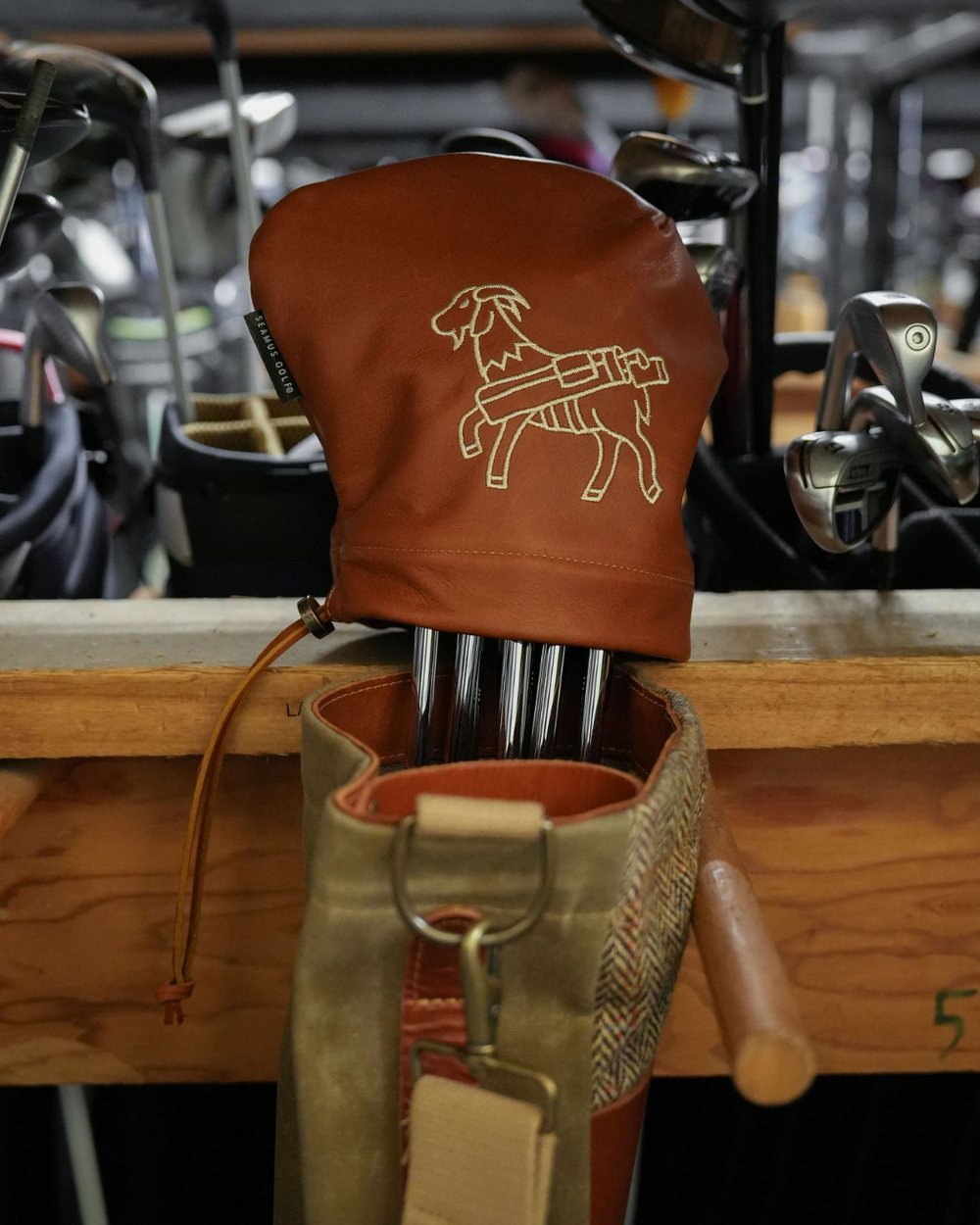 Seamus Golf British Tan Aniline Leather Iron Cover · view 3 of 4
