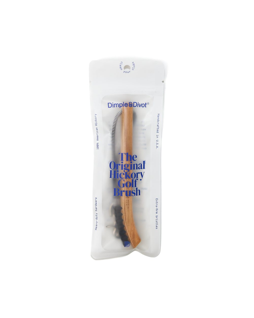 Dimple & Divot Hickory Golf Brush, Gravel · view 3 of 4
