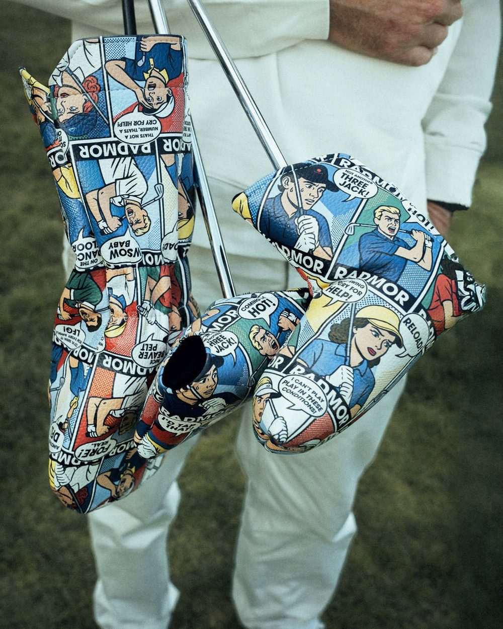 Radmor Golf photograph: 'Pop-Art' Leather Mallet Putter Headcover - Multi