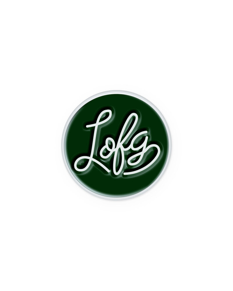 Left of Field Script Ball Marker - Dark Green golf ball marker