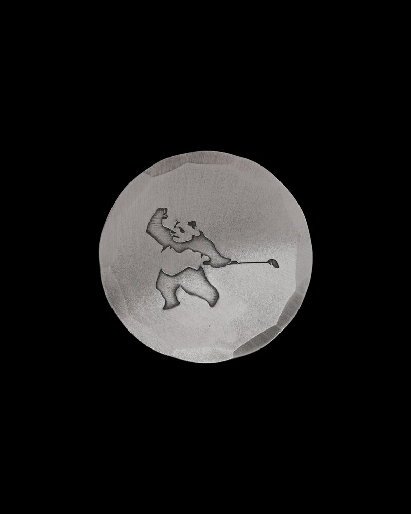 Seamus × Press Golf Hand Forged Panda Tiger Artists Edition golf ball marker