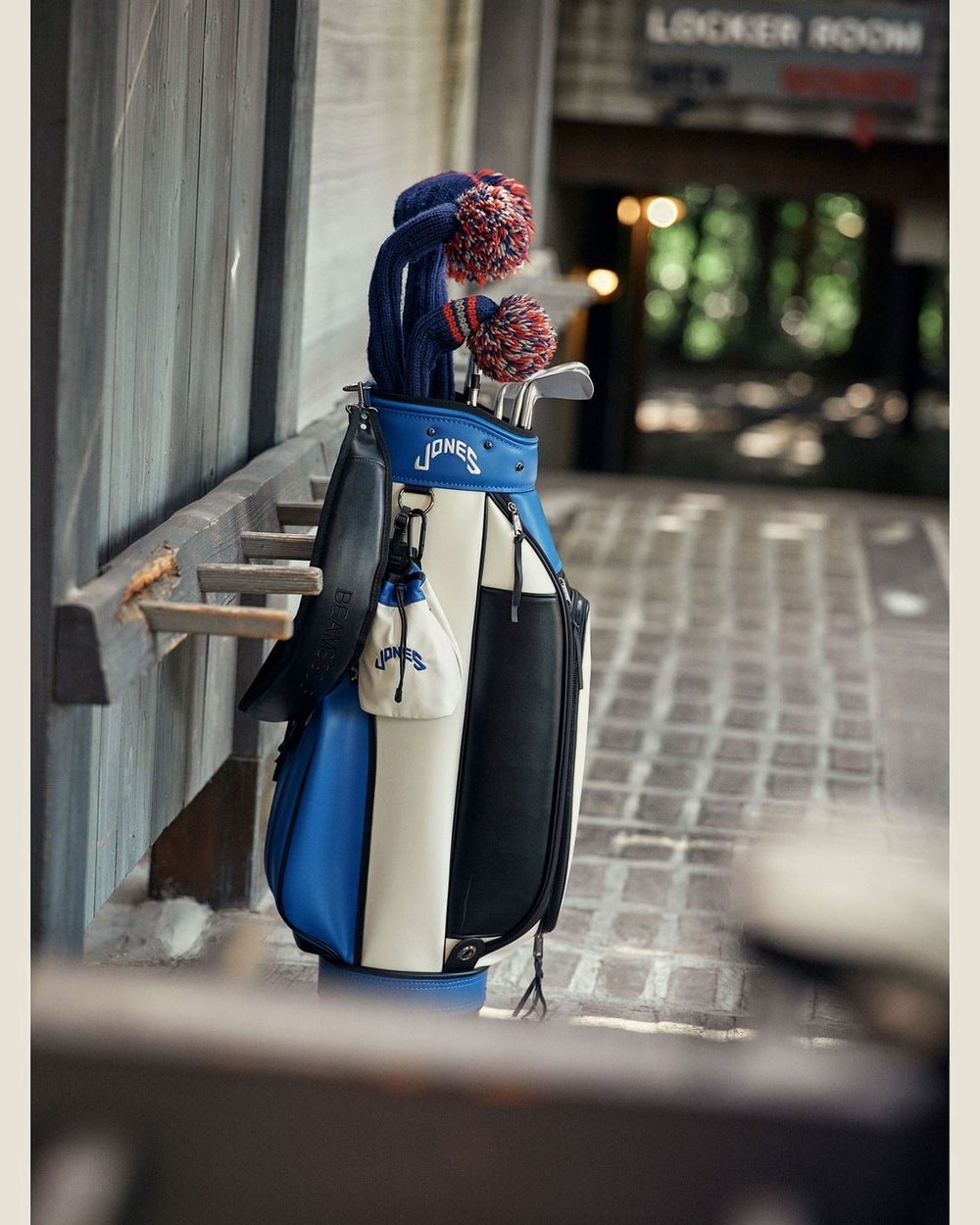 Jones Sports x BEAMS Golf RIDER BLUE Caddie Bag &middot; view 1 of 4