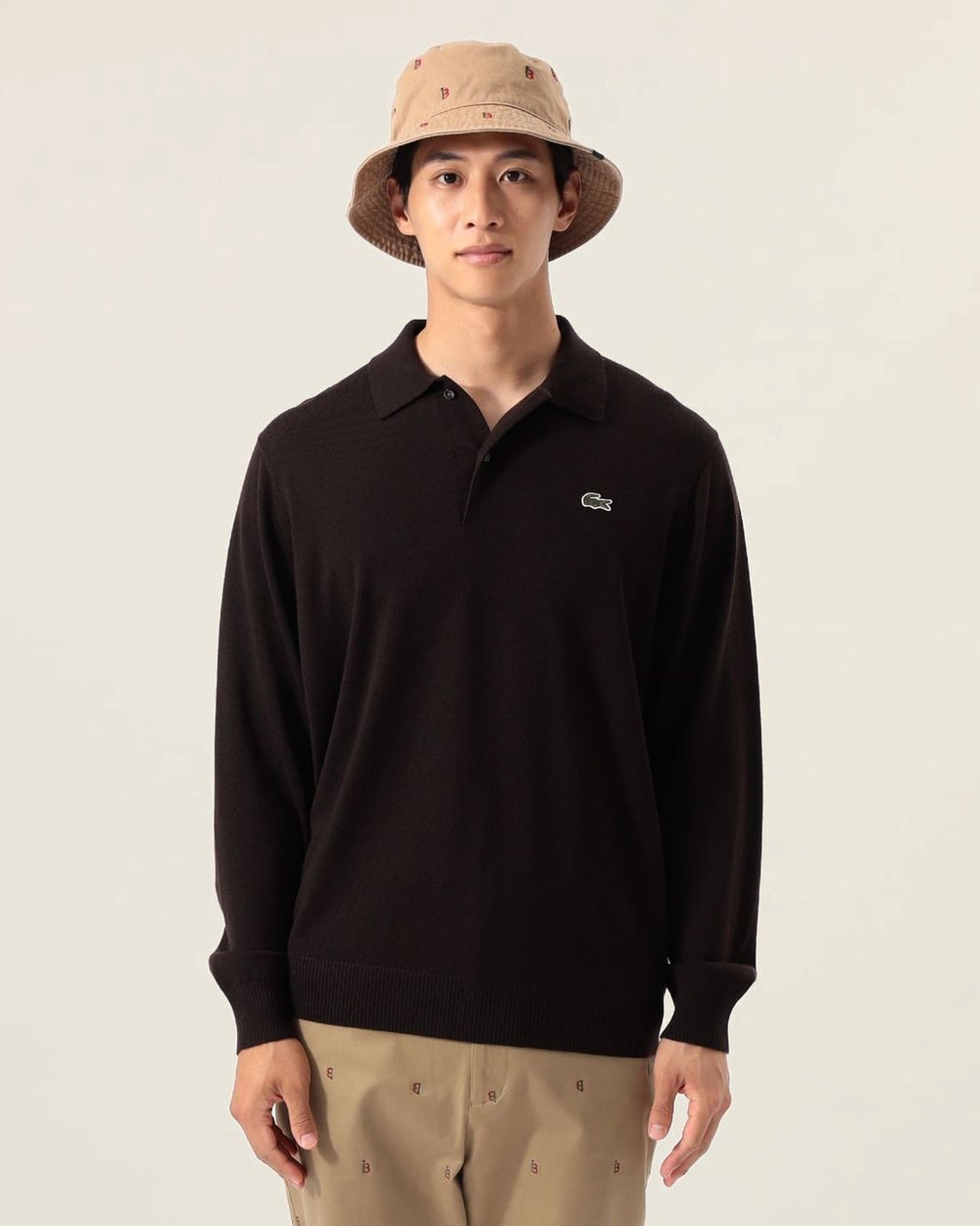 Lacoste x BEAMS Golf Long-Sleeve Knit Polo &middot; view 3 of 4
