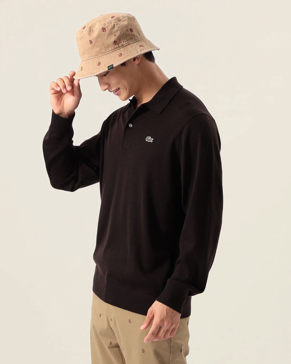 Lacoste x BEAMS Golf Long-Sleeve Knit Polo &middot; view 4 of 4