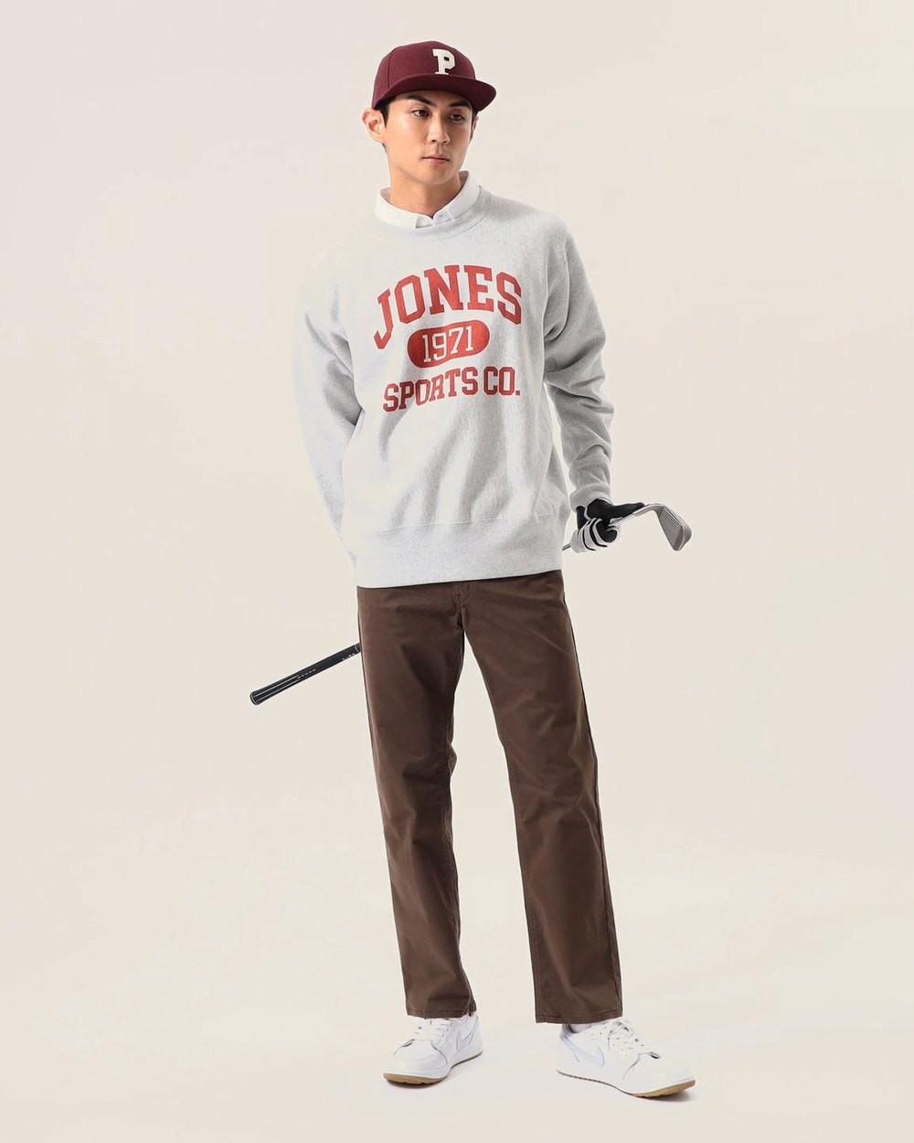 Jones Sports x Champion x BEAMS Golf Reverse Weave Crew &middot; view 3 of 4