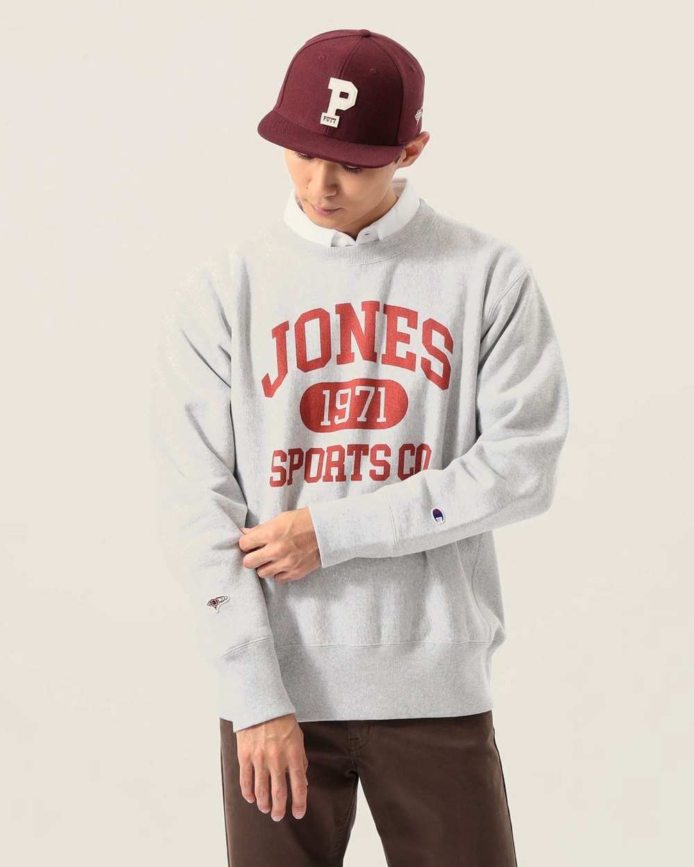 Jones Sports x Champion x BEAMS Golf Reverse Weave Crew &middot; view 4 of 4