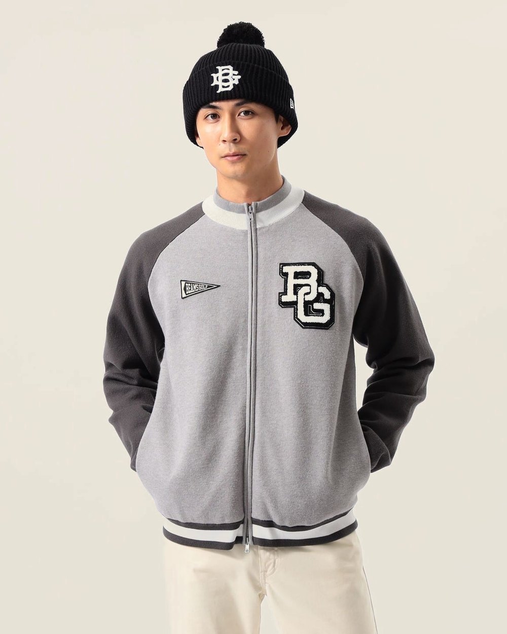 BEAMS Golf Orange Label Varsity Knit Blouson &middot; view 2 of 4