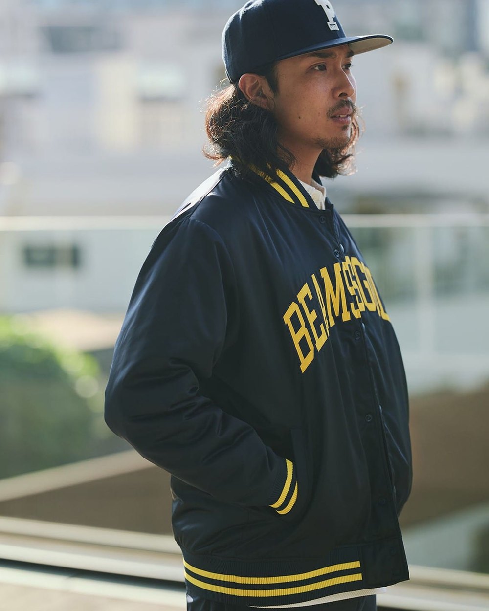 BEAMS Golf Orange Label College Stadium Blouson &middot; view 1 of 4