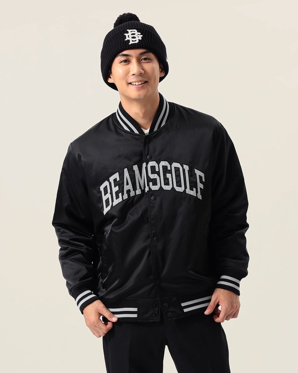 BEAMS Golf Orange Label College Stadium Blouson &middot; view 2 of 4