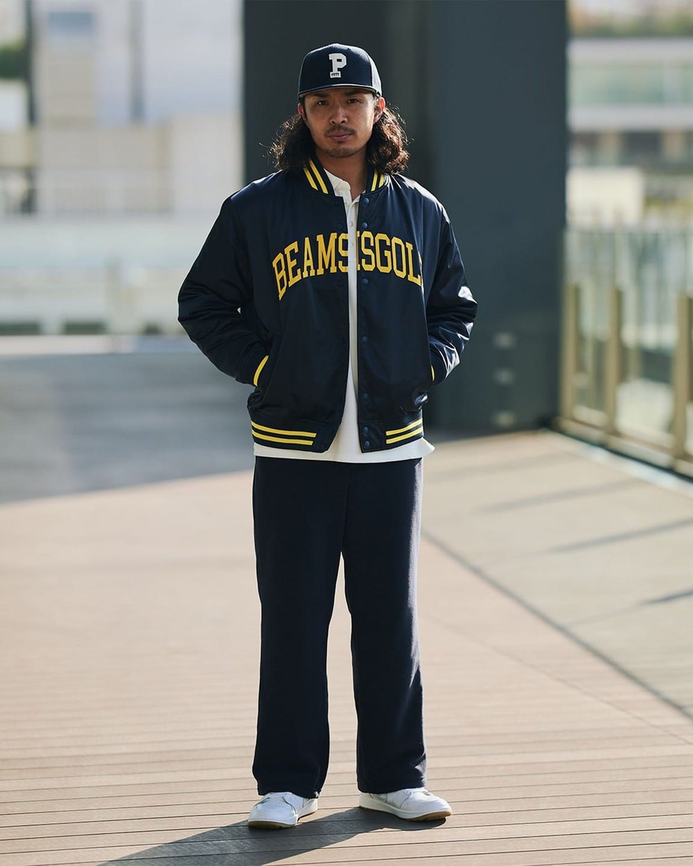 BEAMS Golf Orange Label College Stadium Blouson &middot; view 3 of 4