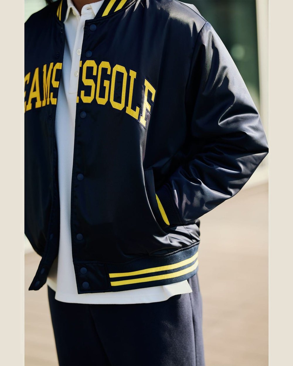 BEAMS Golf Orange Label College Stadium Blouson &middot; view 4 of 4