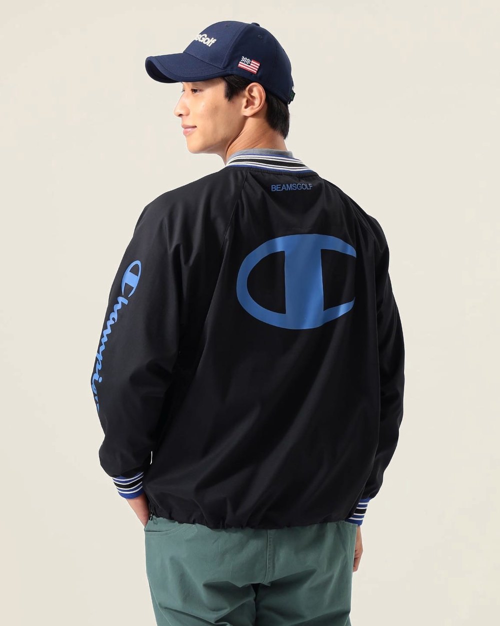 Champion x BEAMS Golf Warm-Up Piste Jacket &middot; view 2 of 4