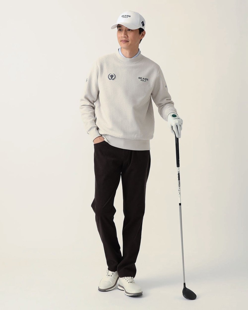 BEAMS Golf Purple Label Return British Mock-Neck Knit &middot; view 3 of 4