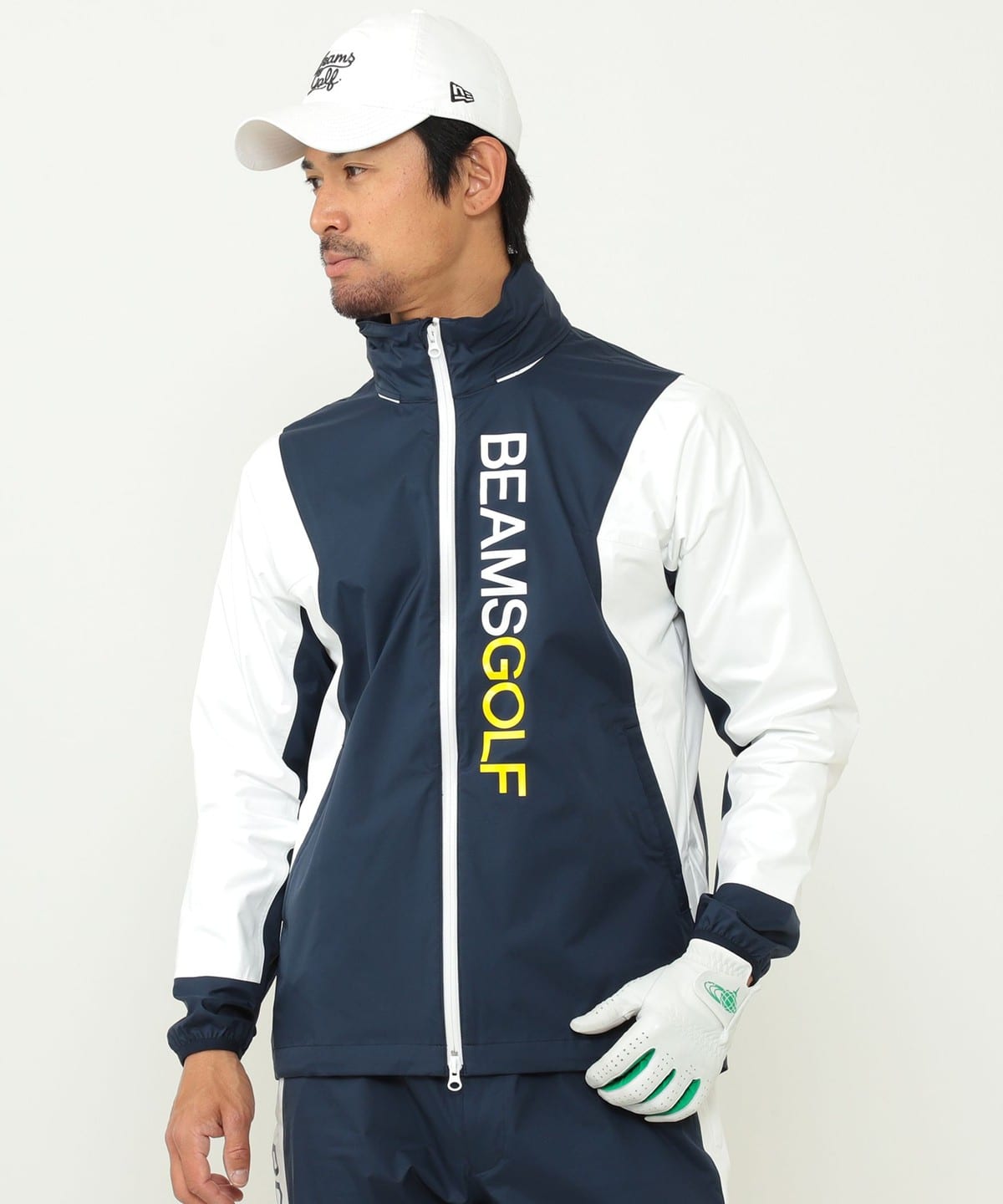 BEAMS Golf All Condition Water-Repellent Blouson in Navy