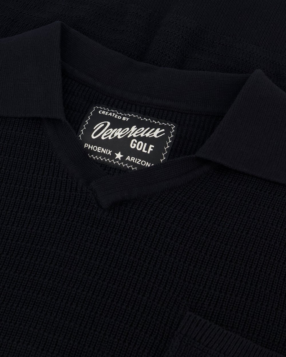 Devereux Golf Phoenician Polo - Black, view 5 of 5