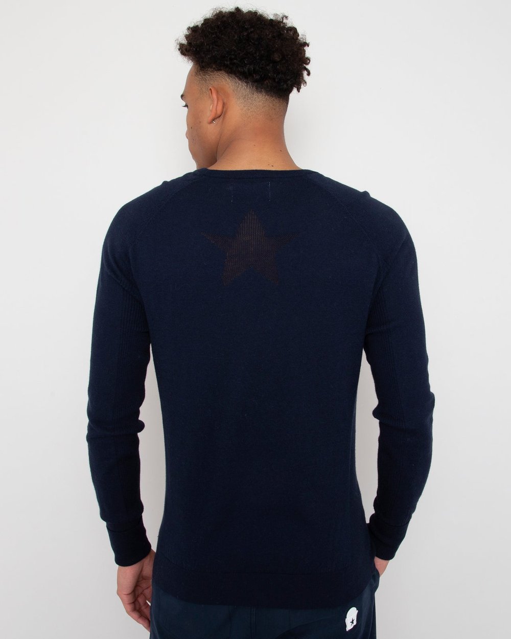 Sounder Eden Knit with Pointelle Star - Dark Navy, view 4 of 5
