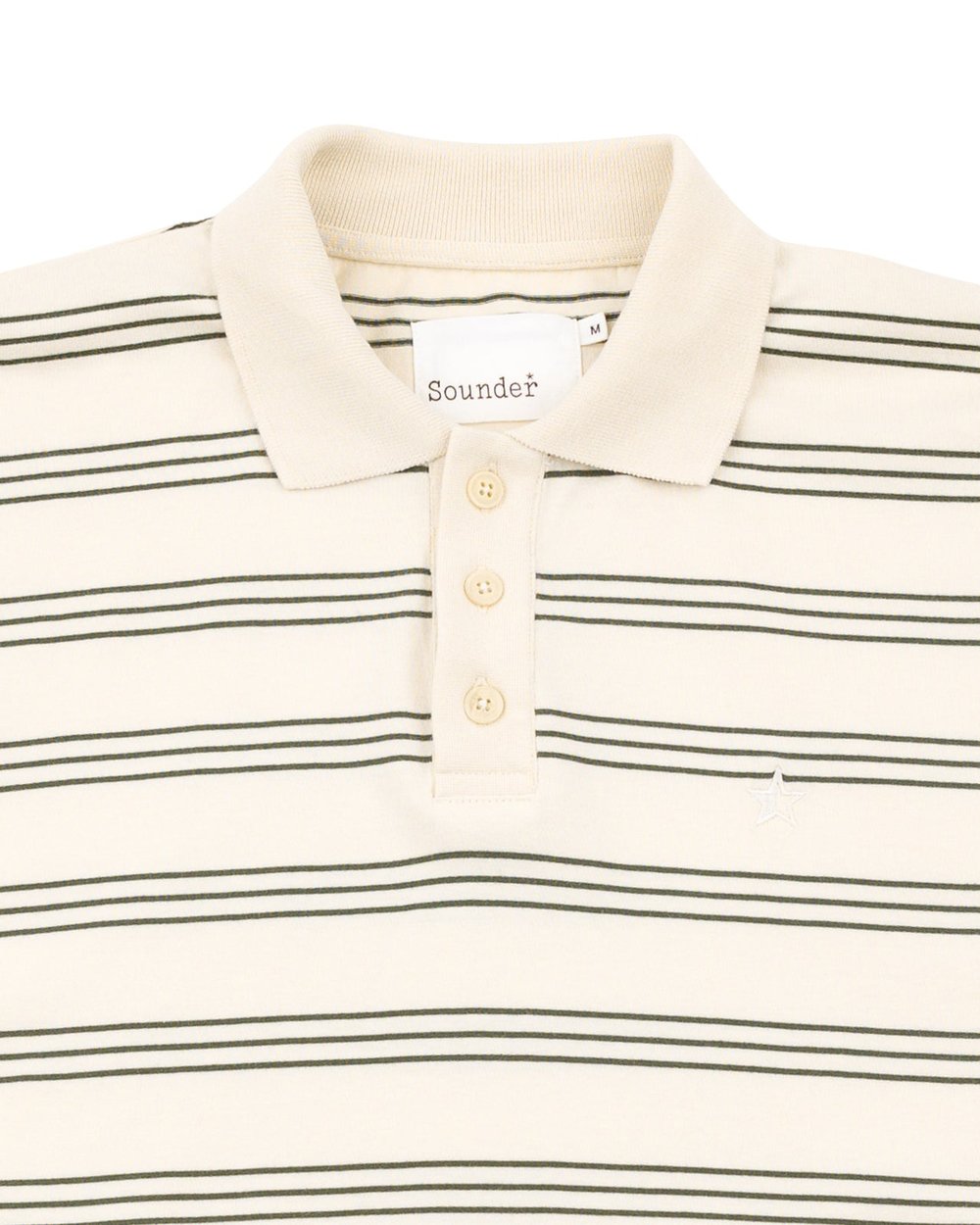 Sounder Play Well Polo - Dark Green / Natural Stripe, view 4 of 5