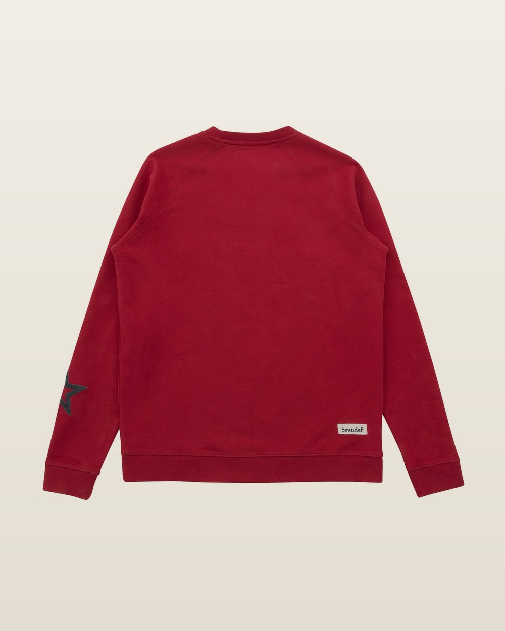 Sounder Raglan Star Sweat - Burgundy, view 2 of 5