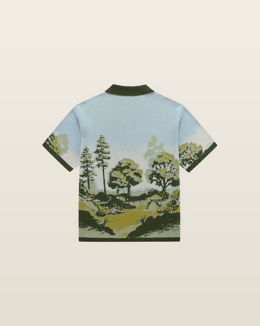 Walker Golf Things Blooming Grounds Knit Polo Garden Sky, view 2 of 5