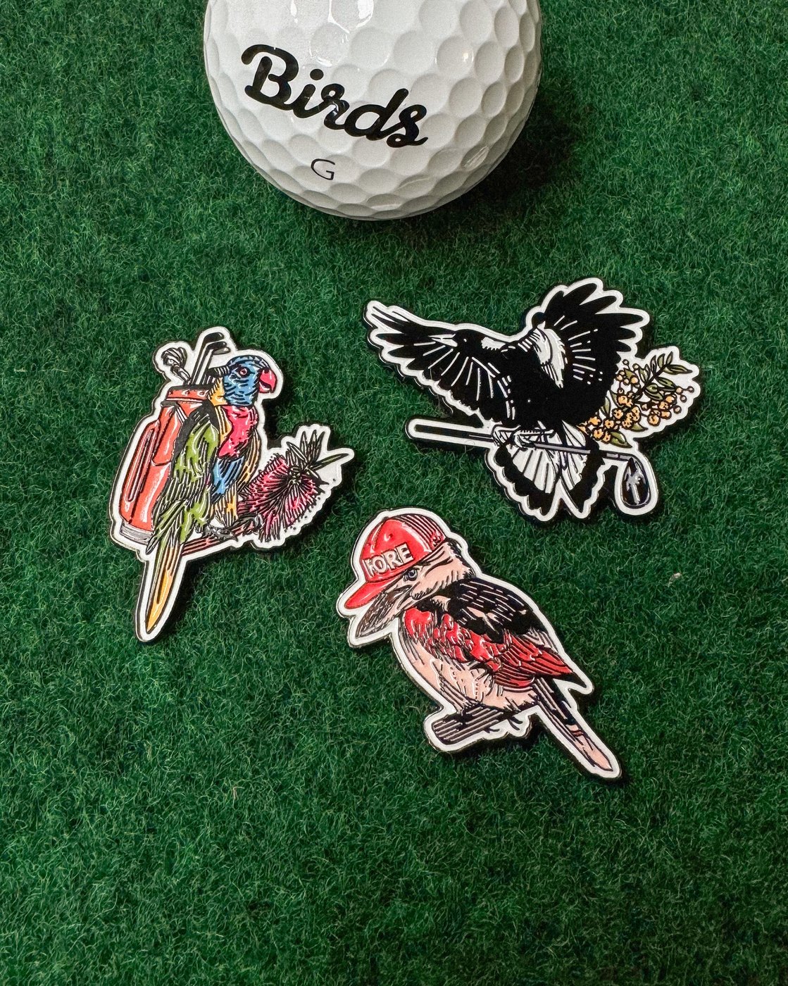 Birds of Condor Birds in the Wild enamel ball marker set · view 2 of 4