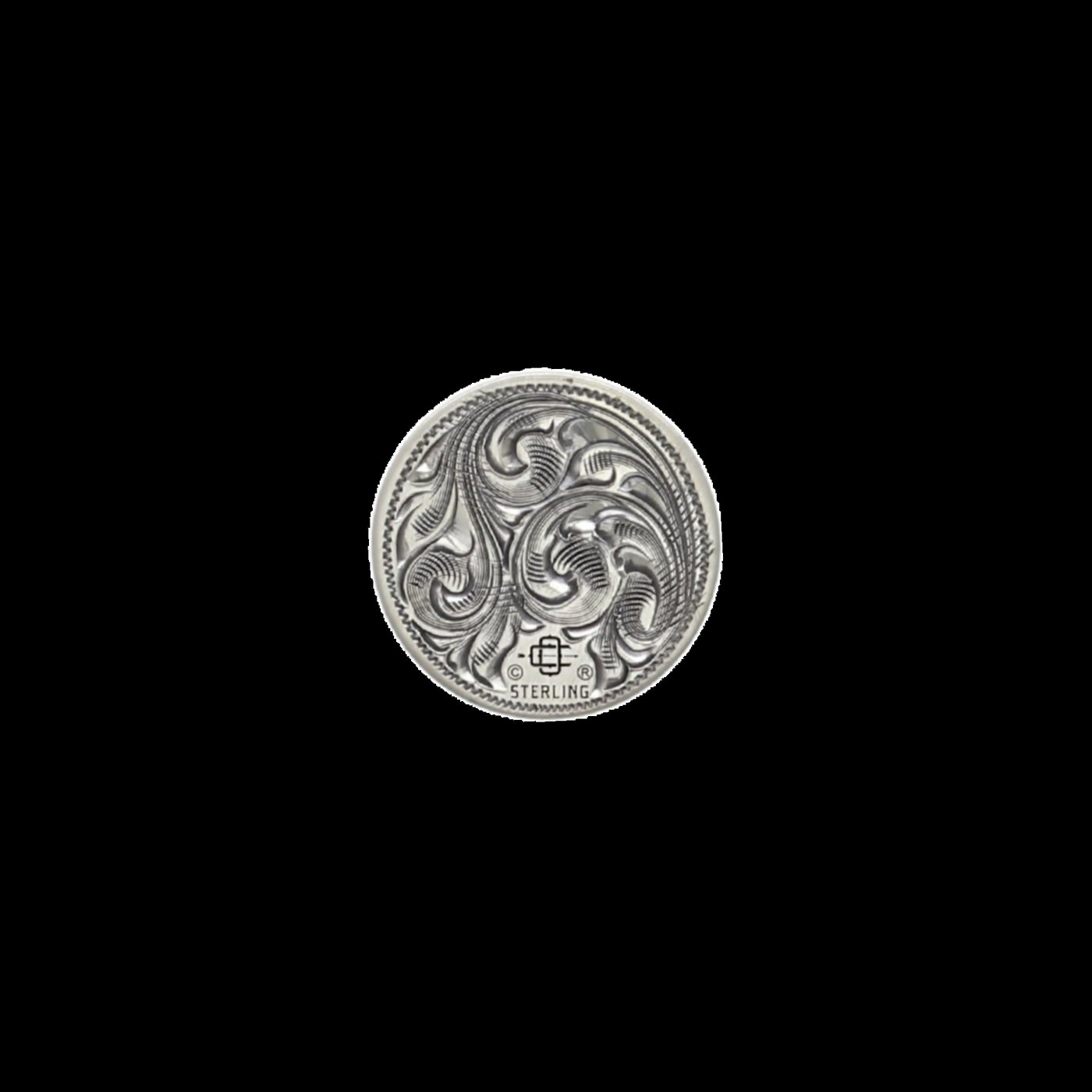 Clint Orms sterling silver 1600 Quail ball marker with hand engraving · view 2 of 2