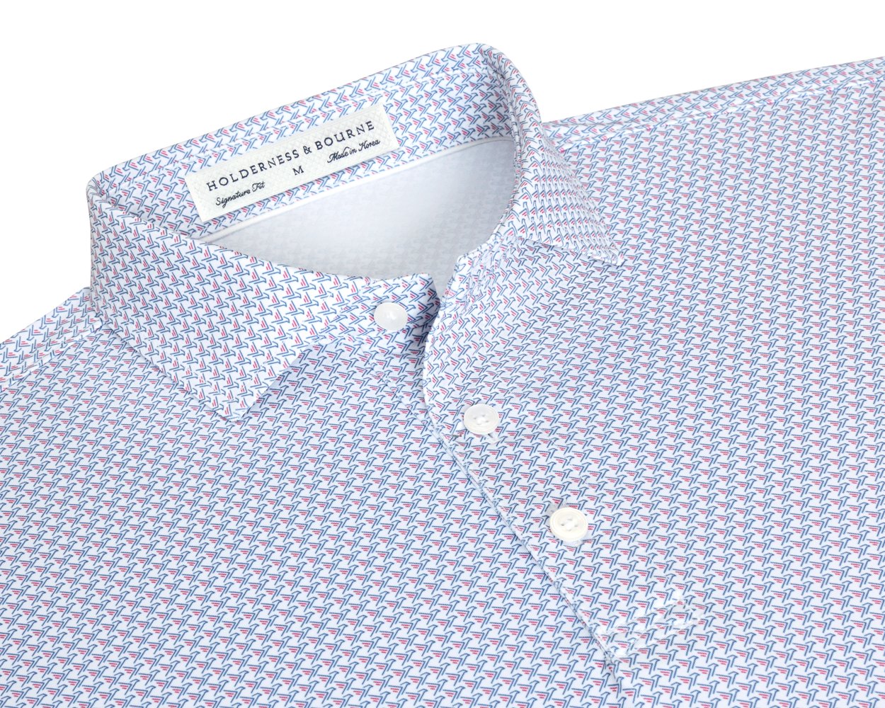 Holderness and Bourne Justice Shirt with stylized eagle micro-print · view 1 of 4