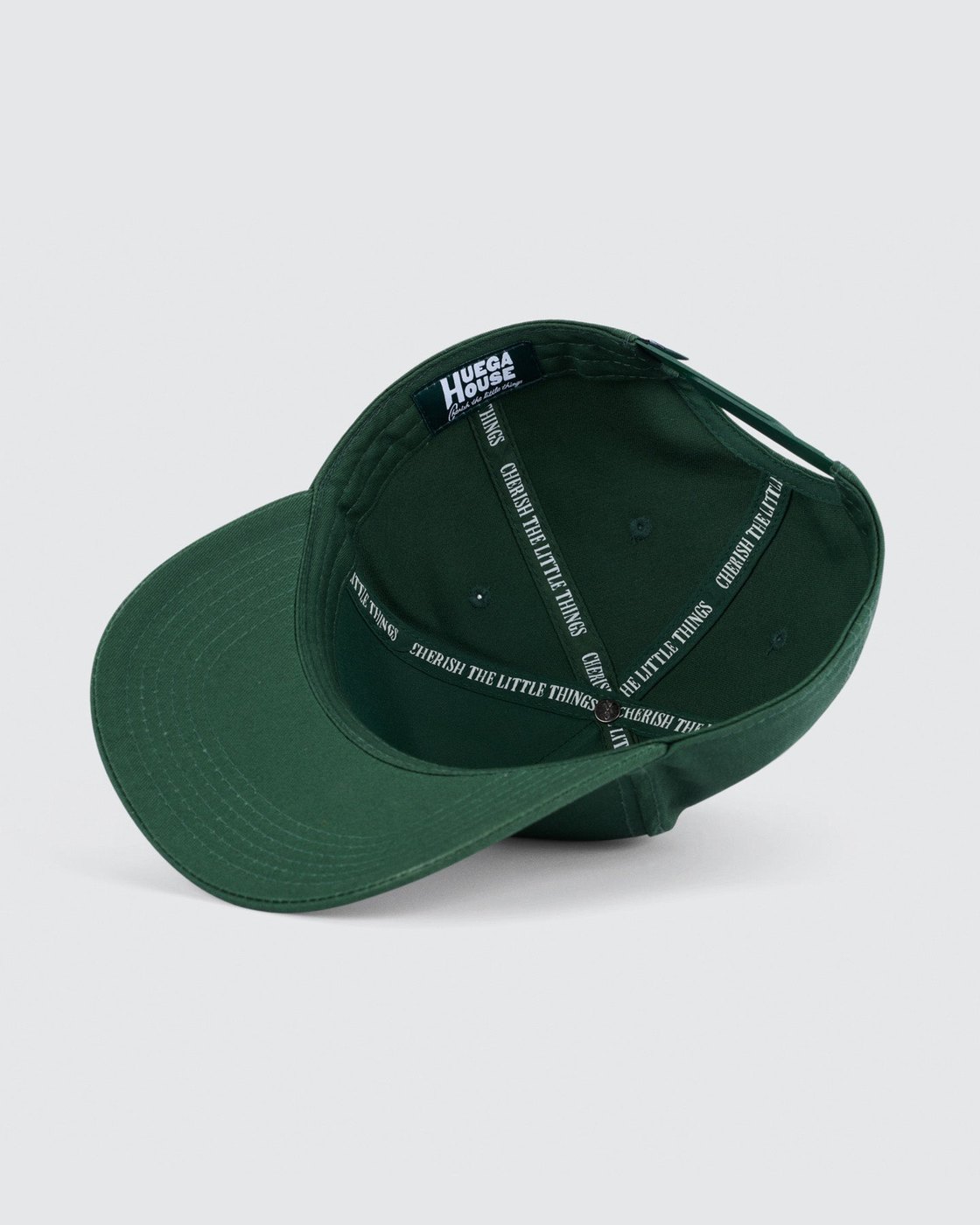 Huega House vintage swan embroidered hat in forest green · view 4 of 4