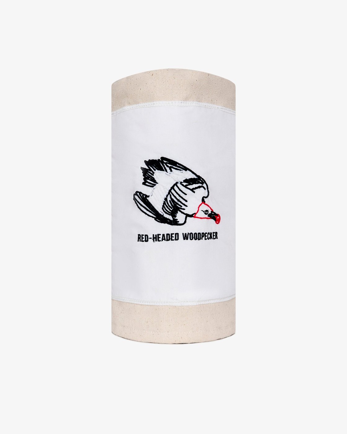 Birds of Georgia woodpecker embroidered driver cover on off-white canvas · view 1 of 3