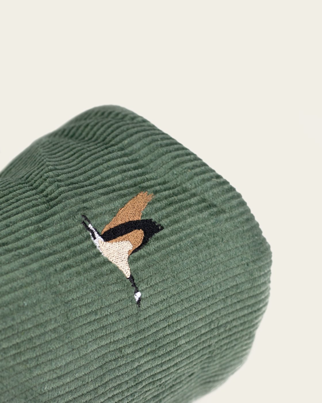 Radry Gang Gang driver cover with embroidered Canada geese on sage corduroy · view 4 of 4