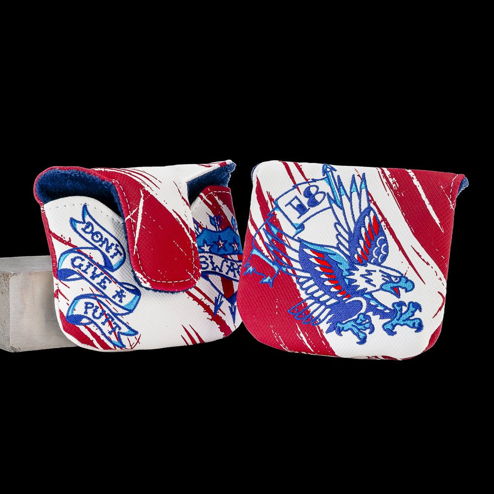 Swag Golf American Ink mallet putter cover with tattoo-flash eagle · view 1 of 1