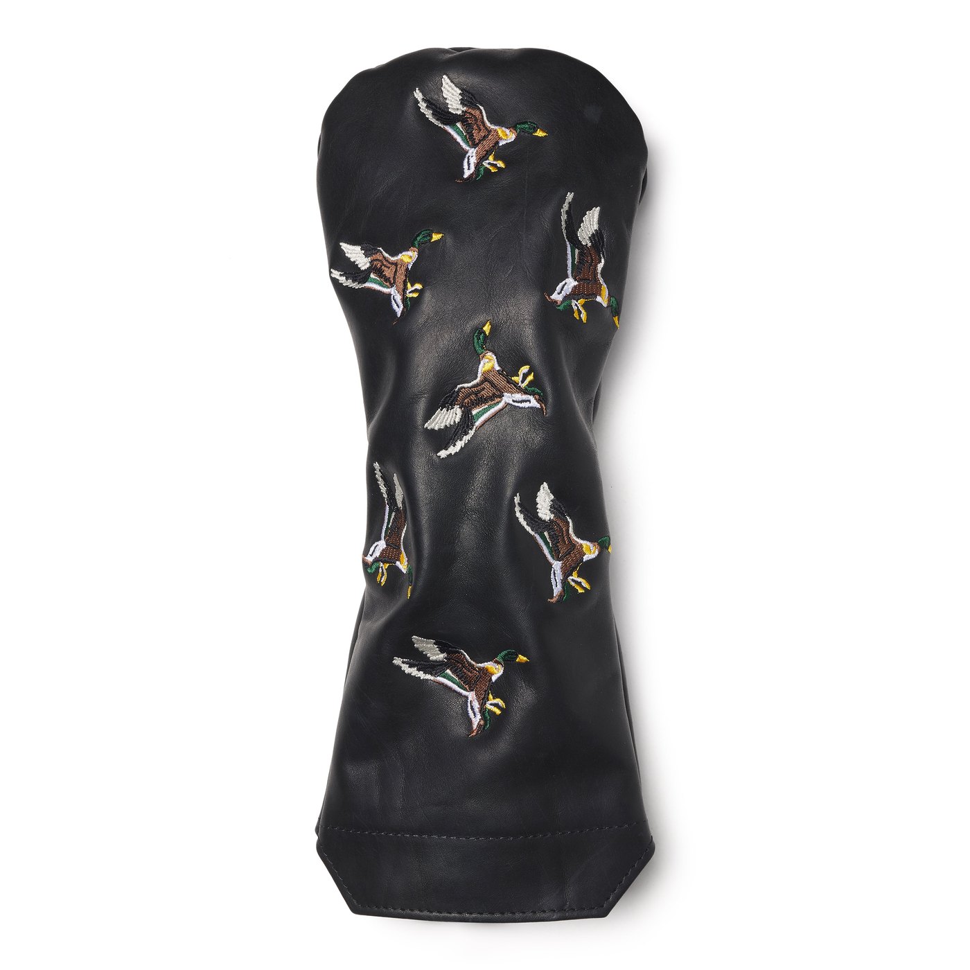 Winston Collection flying mallard leather headcovers in whiskey pull-up leather · view 4 of 4