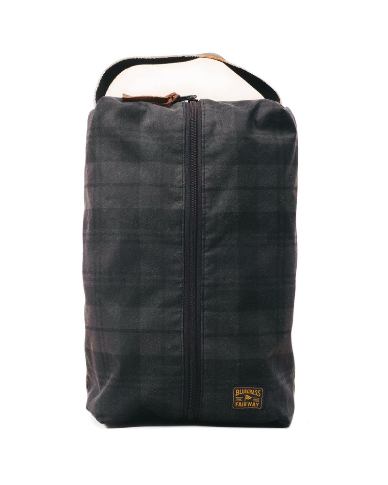 Bluegrass Fairway Shoe Bag in Blackwatch Waxed Canvas · view 1 of 4